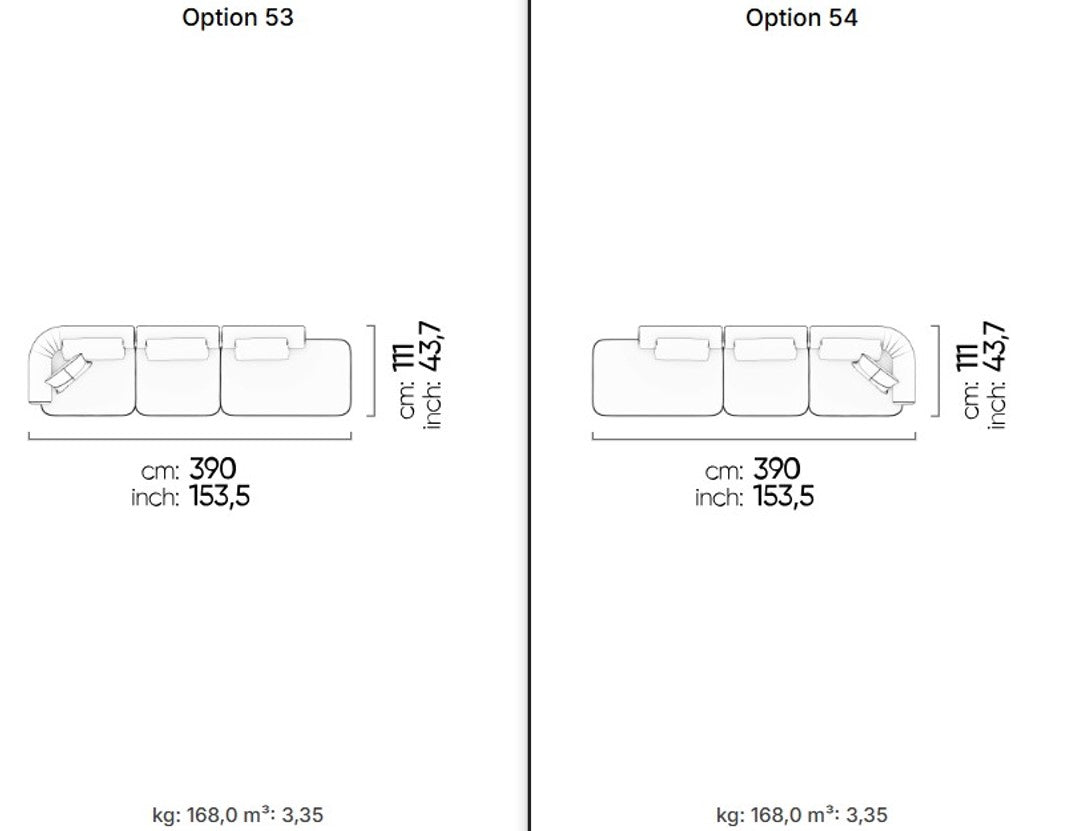 26 готови конфигурации на модулен диван «Kyoto»