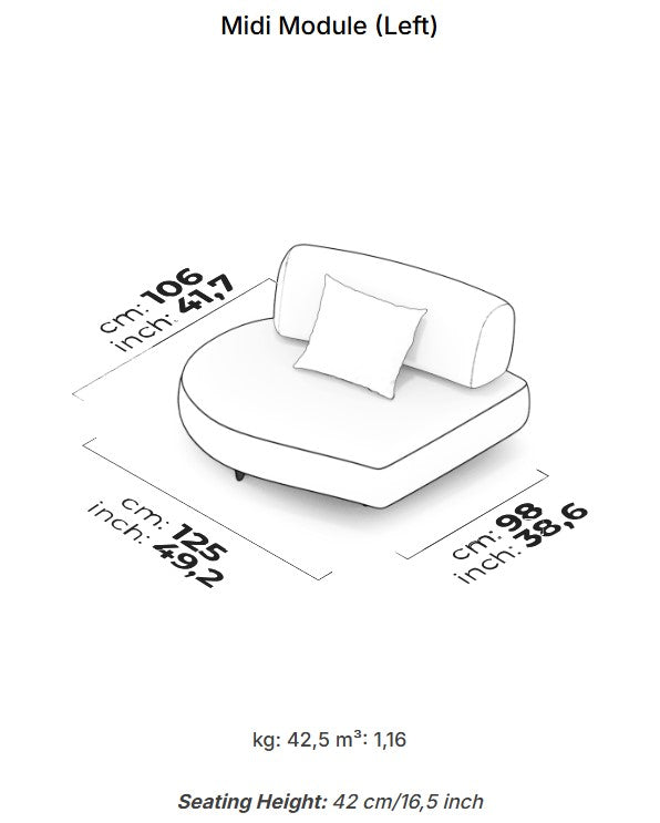 6 модула за модулен разтегателен диван «Bon Bon»