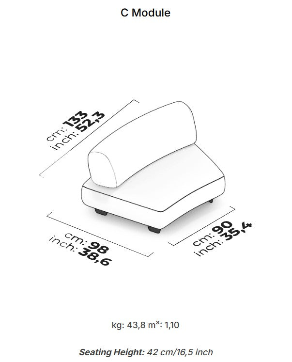 6 модула за модулен разтегателен диван «Bon Bon»