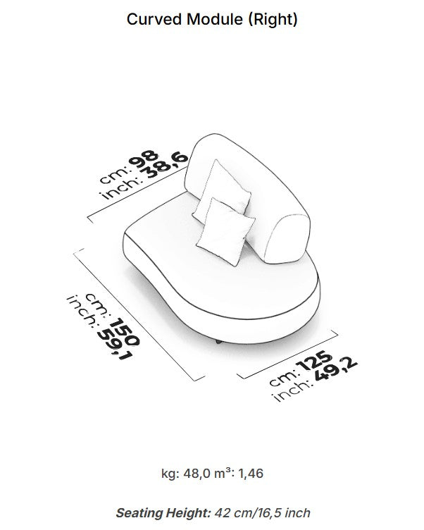 6 модула за модулен разтегателен диван «Bon Bon»