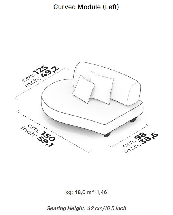 6 модула за модулен разтегателен диван «Bon Bon»