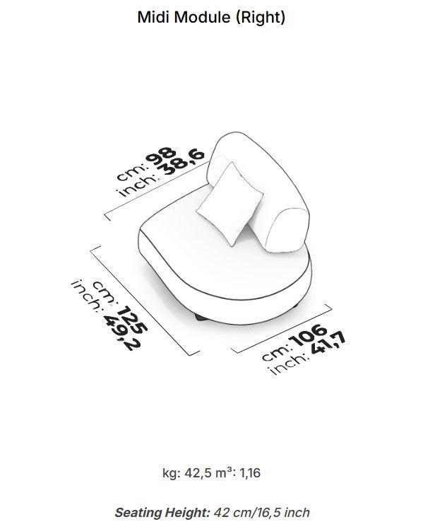 6 модула за модулен разтегателен диван «Bon Bon»
