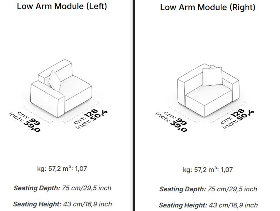15 модула за модулен диван «Cubic»