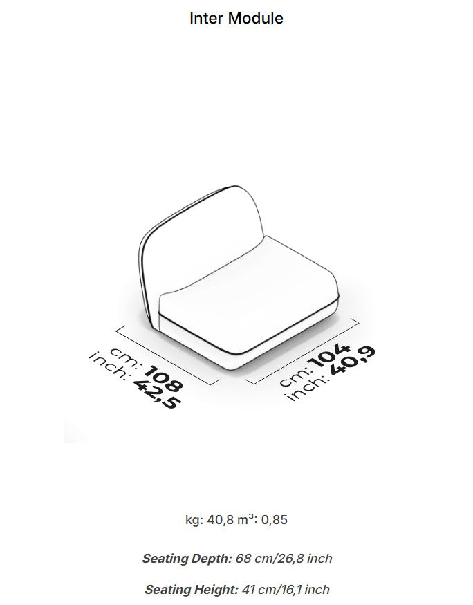 10 модула за модулен диван «Icona» + конзолна масичка, лежанка