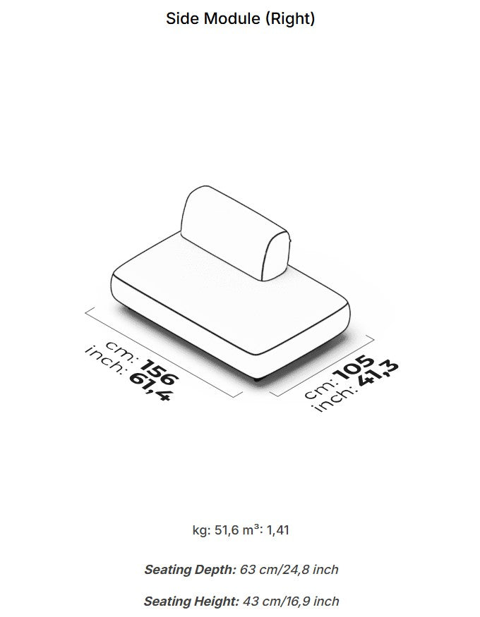 10 модула за модулен разтегателен диван «Bon Bon Linea»