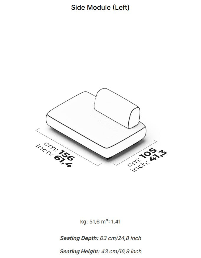 10 модула за модулен разтегателен диван «Bon Bon Linea»