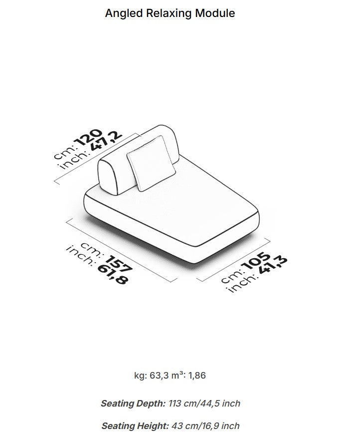10 модула за модулен разтегателен диван «Bon Bon Linea»