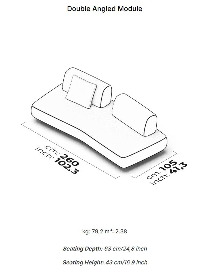 10 модула за модулен разтегателен диван «Bon Bon Linea»