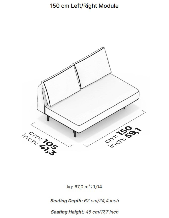 8 модула за модулен диван «Loft»