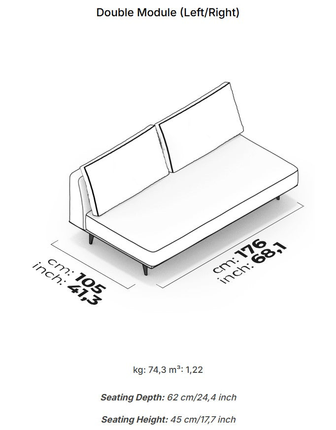 8 модула за модулен диван «Loft»