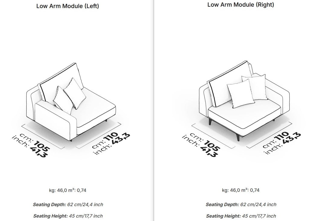 8 модула за модулен диван «Loft»