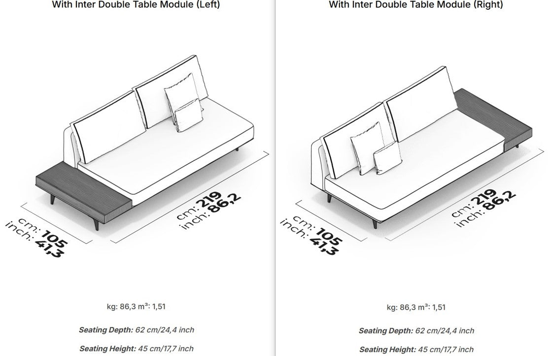 8 модула за модулен диван «Loft»