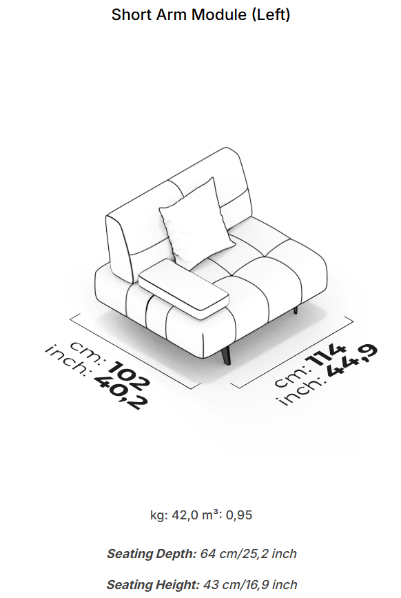 10 модула за модулен разтегателен диван «Panamera Comfort»
