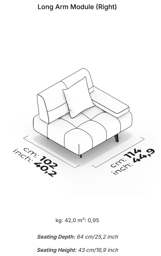 10 модула за модулен разтегателен диван «Panamera Comfort»