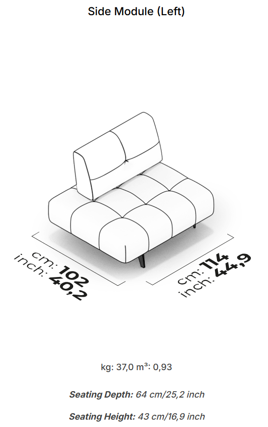 10 модула за модулен разтегателен диван «Panamera Comfort»