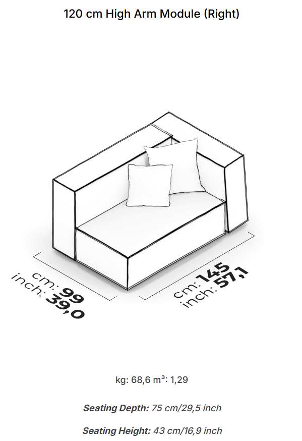 26 модула за модулен диван «Plus Poufy»