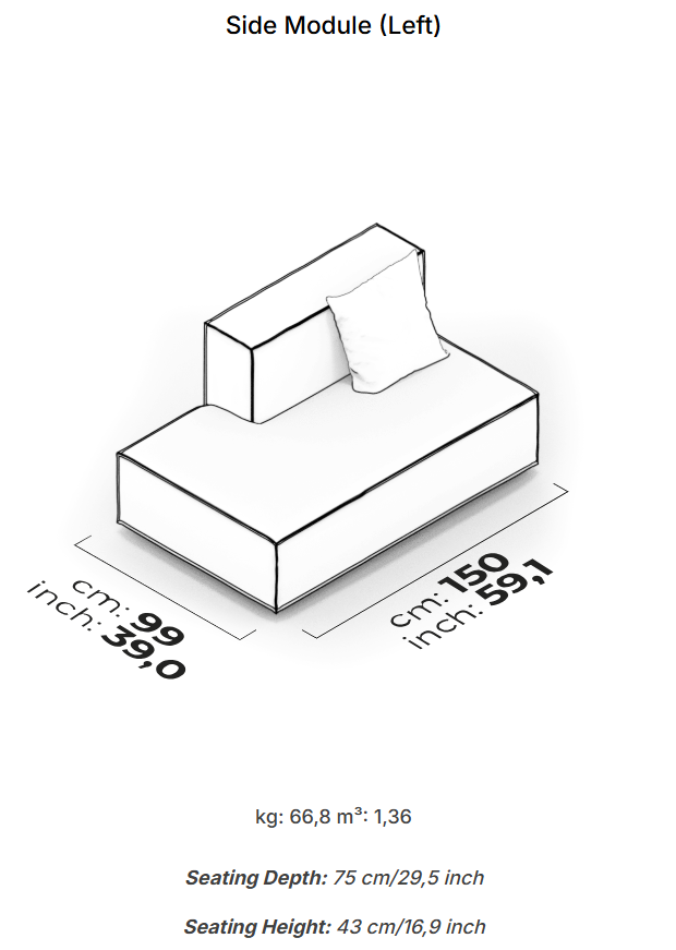 26 модула за модулен диван «Plus Poufy»