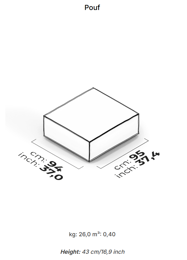 26 модула за модулен диван «Plus Poufy»