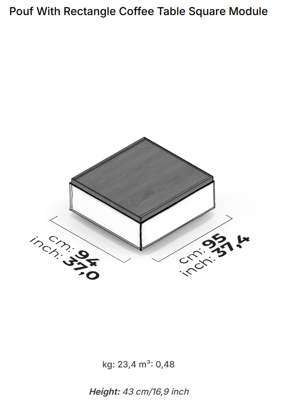 26 модула за модулен диван «Plus Poufy»