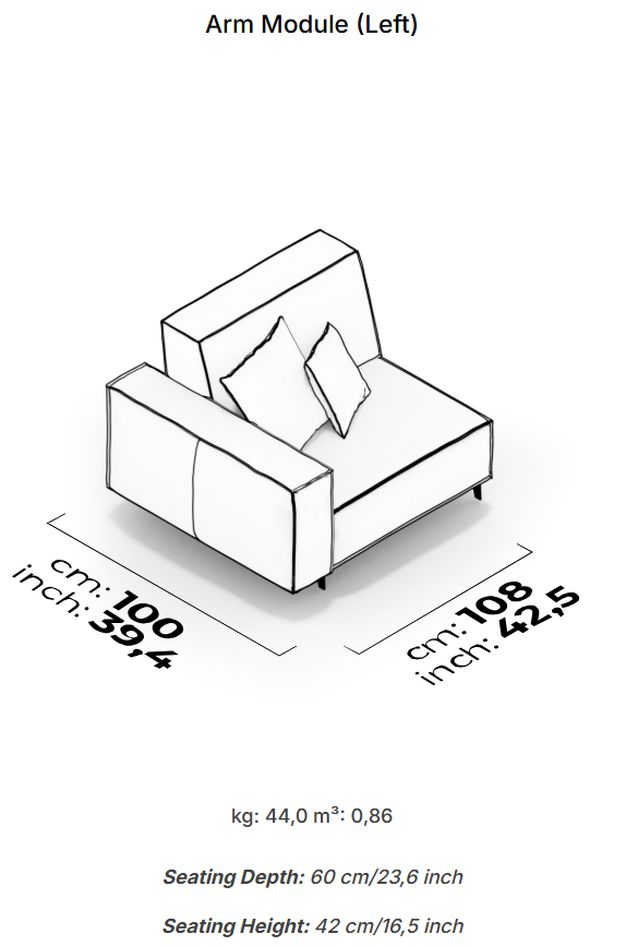 18 модула за модулен разтегателен диван «Air Cavalli Relax»