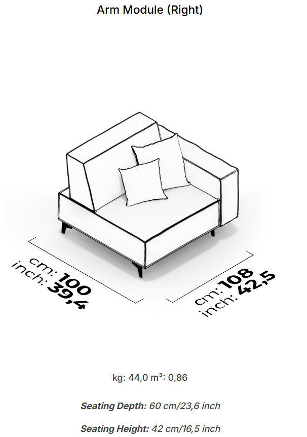 18 модула за модулен разтегателен диван «Air Cavalli Relax»