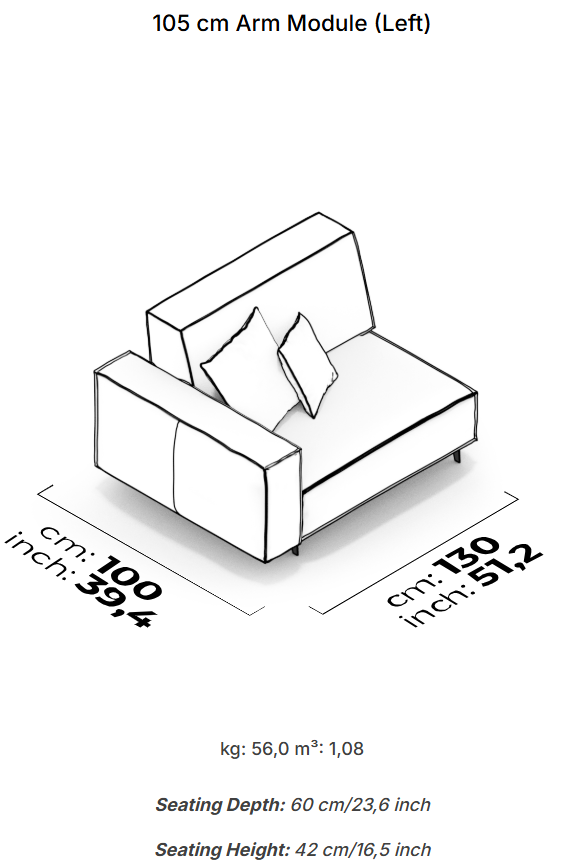 18 модула за модулен разтегателен диван «Air Cavalli Relax»