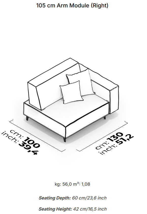 18 модула за модулен разтегателен диван «Air Cavalli Relax»