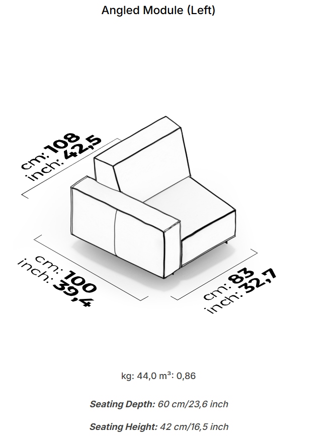 18 модула за модулен разтегателен диван «Air Cavalli Relax»