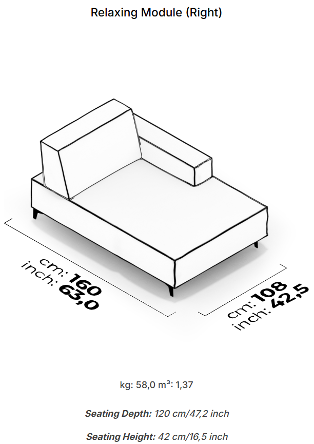 18 модула за модулен разтегателен диван «Air Cavalli Relax»