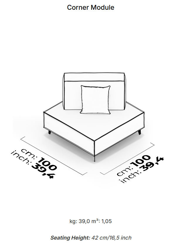 18 модула за модулен разтегателен диван «Air Cavalli Relax»