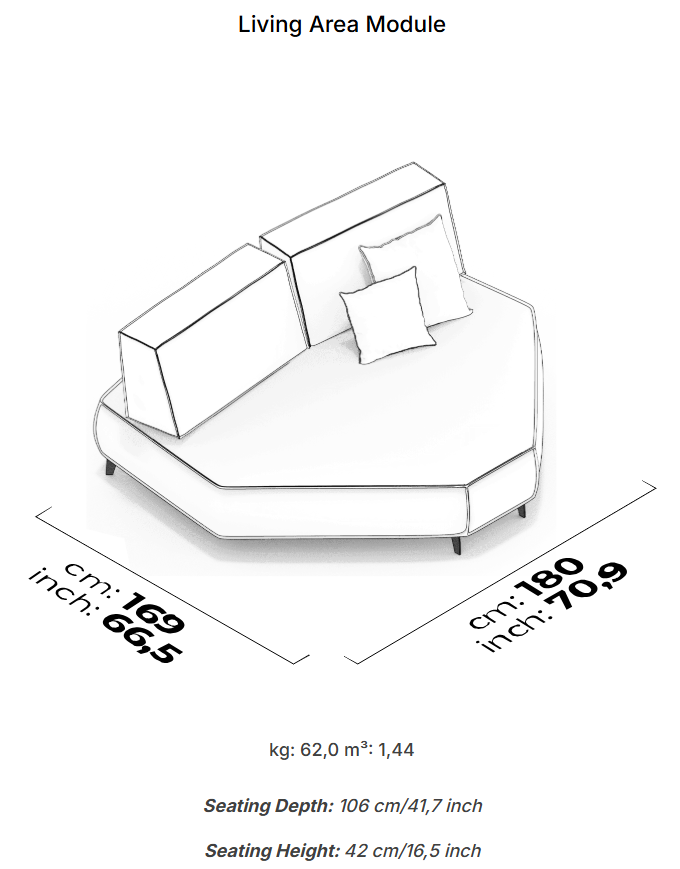 18 модула за модулен разтегателен диван «Air Cavalli Relax»