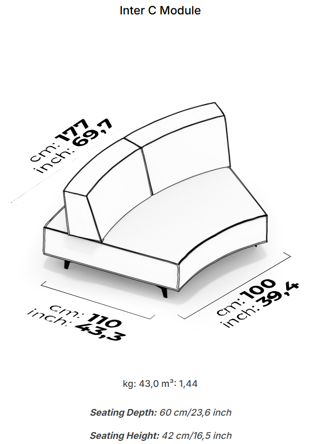 18 модула за модулен разтегателен диван «Air Cavalli Relax»