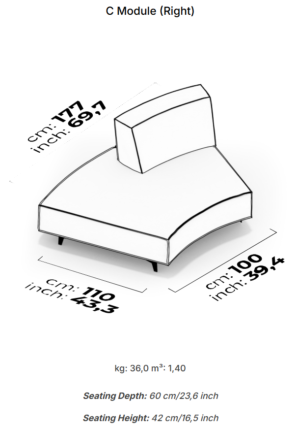 18 модула за модулен разтегателен диван «Air Cavalli Relax»