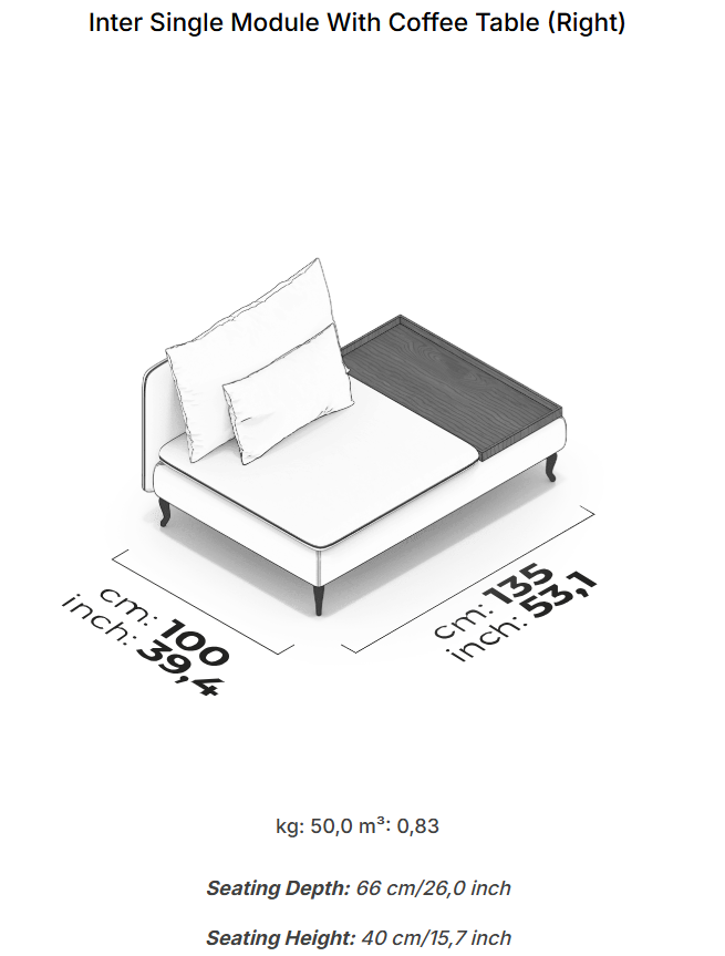 10 модула за модулен диван «Fox»