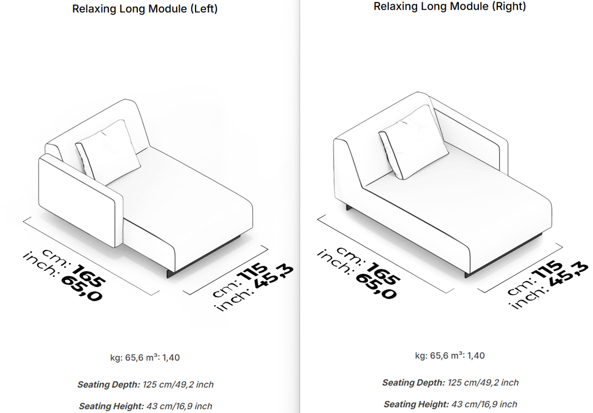 20 модула за модулен диван «Heritage»