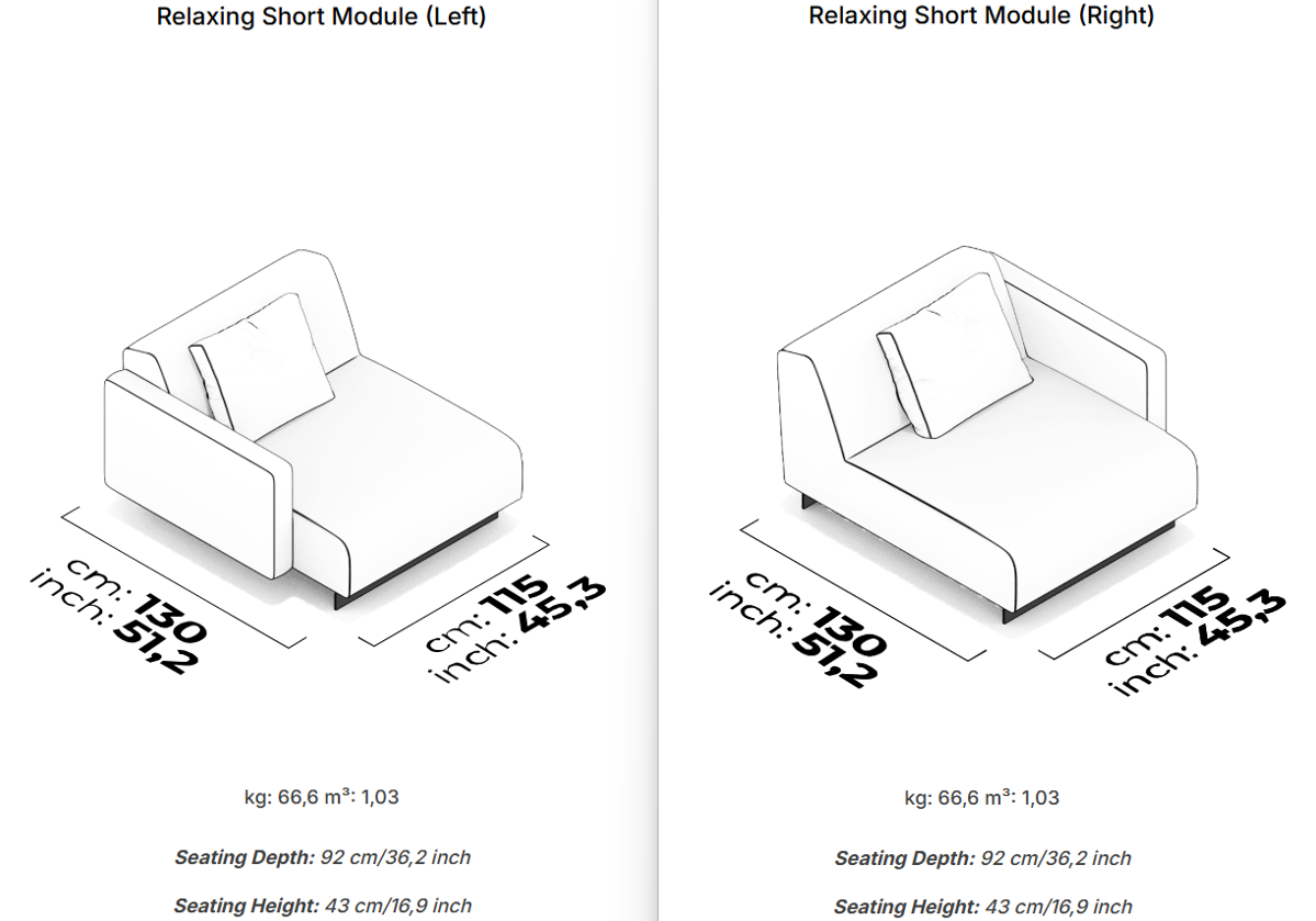 20 модула за модулен диван «Heritage»