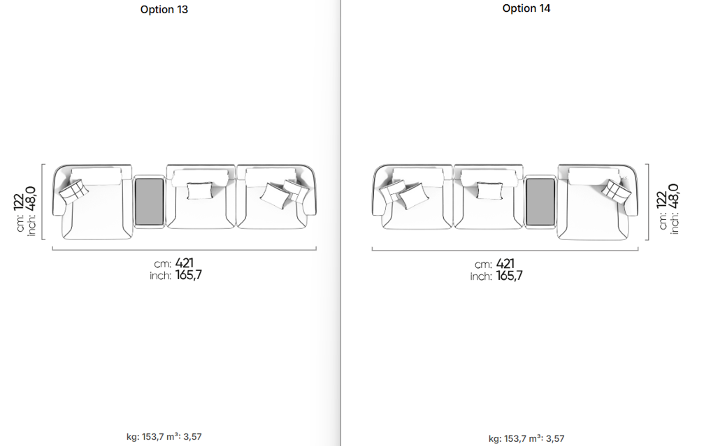 33 готови конфигурации на модулен диван «Lugano»
