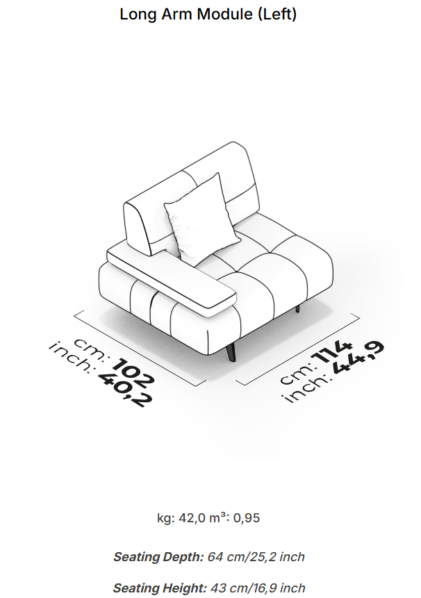 10 модула за модулен разтегателен диван «Panamera Comfort»