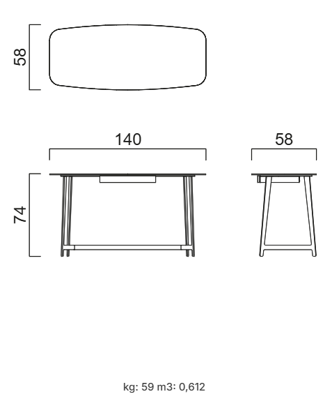 Тоалетка «Soli» + керамичен плот и чекмедже, размер 140х74х58см