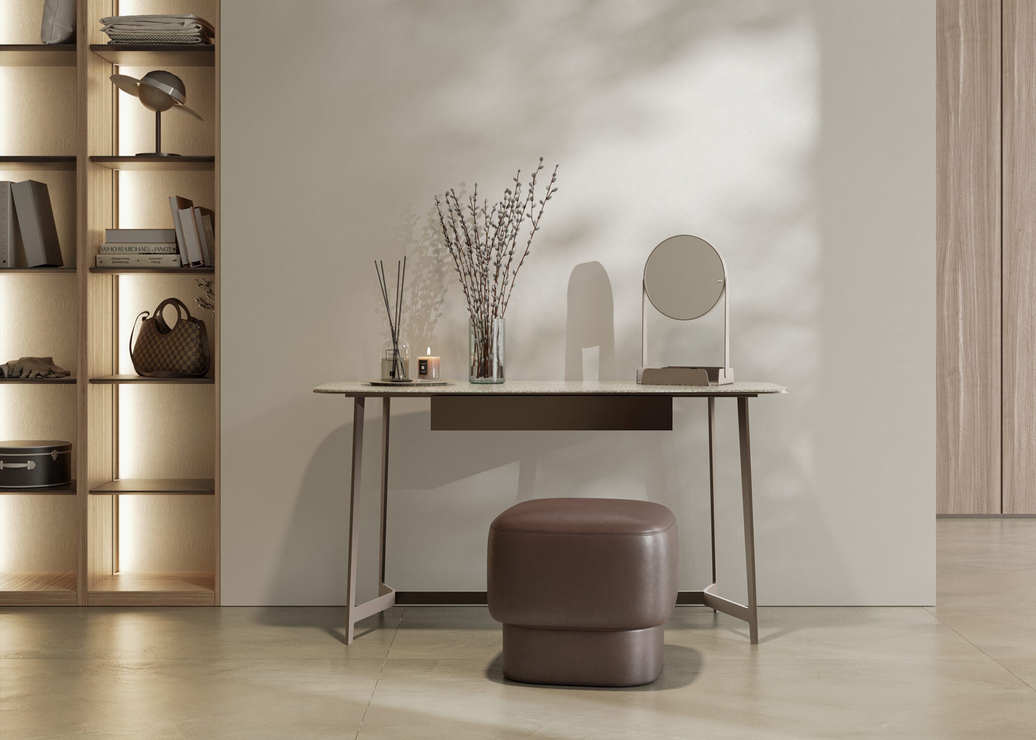 Тоалетка «Soli» + керамичен плот и чекмедже, размер 140х74х58см