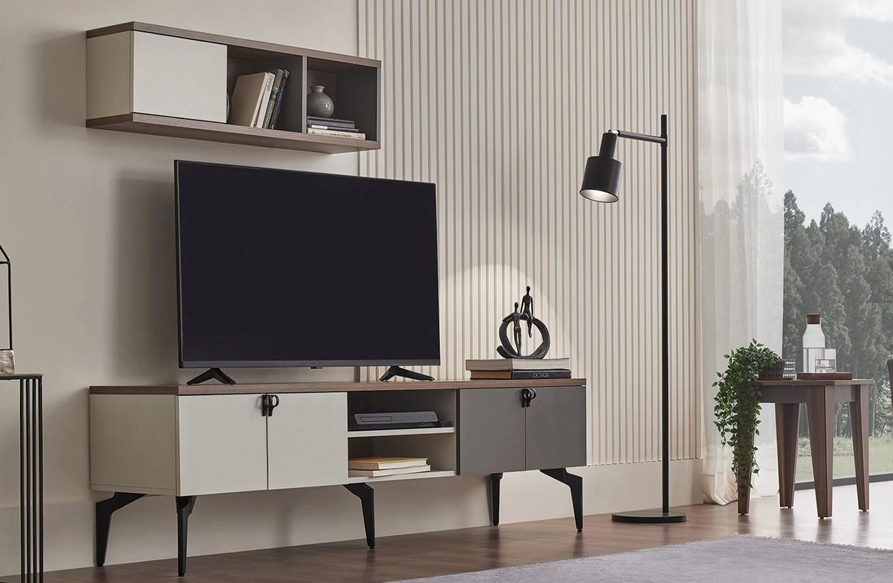 ТВ етажерка за стена «Cordell» с размер 100х30х25см