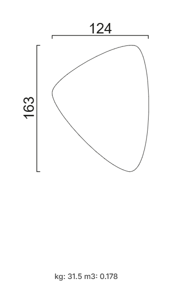 Огледало «Trendy» размер 124х163х2см