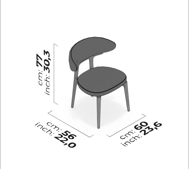 Трапезен стол «Siena» с естествена кожа