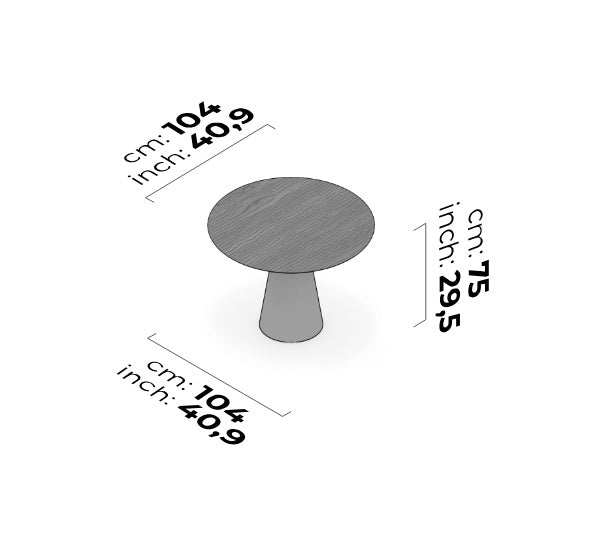 Трапезна маса «Bella» с керамичен плот, естествен фурнир