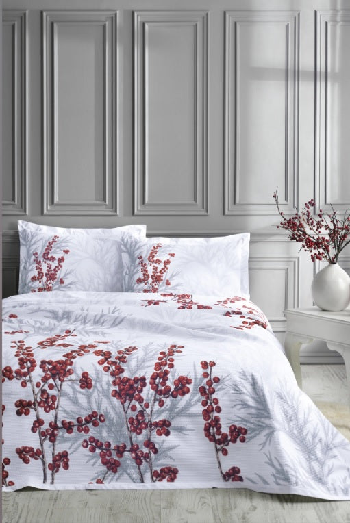 Двоен спален комплект «Kokina» с покривало, 6 части, памук