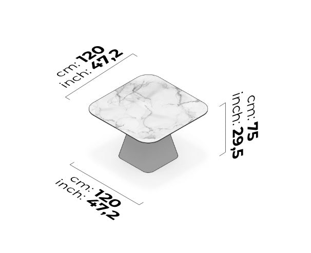 Трапезна маса «Ely» с керамичен плот