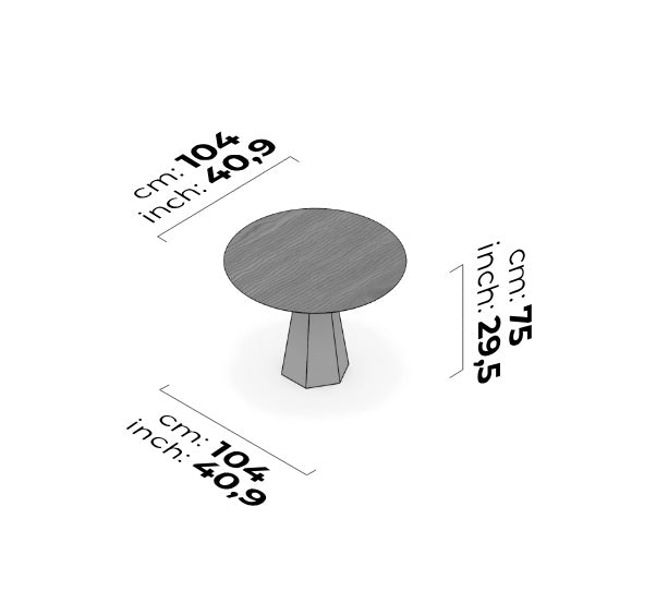 Трапезна маса «Clark» с керамичен плот, естествен фурнир