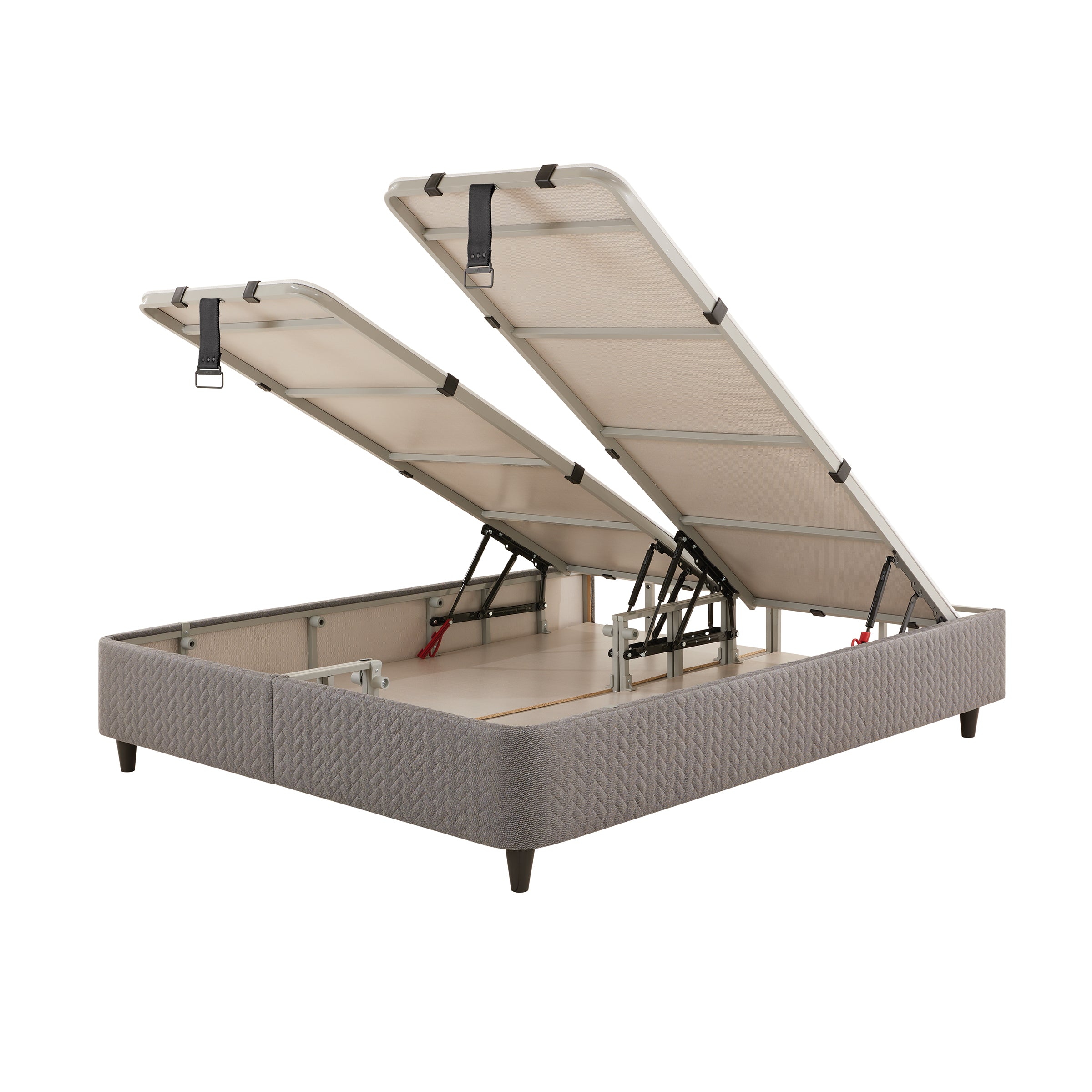 Тапицирано легло «Visco Dynamic» + Матрак и табла - с място за съхранение, матрак с технология Fresche