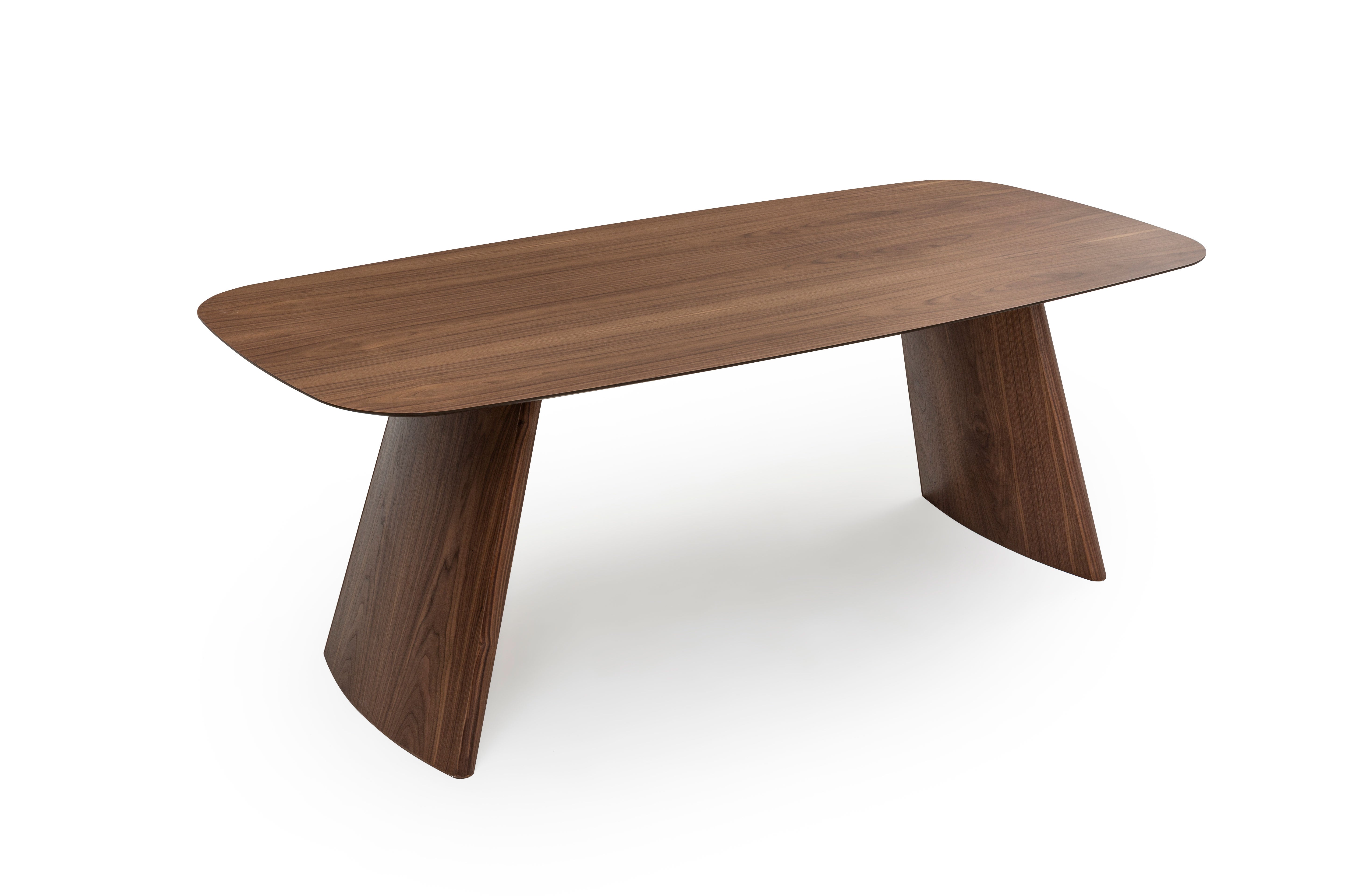 Трапезна маса «Delta Bej Walnut» + керамичен плот и естествен фурнир