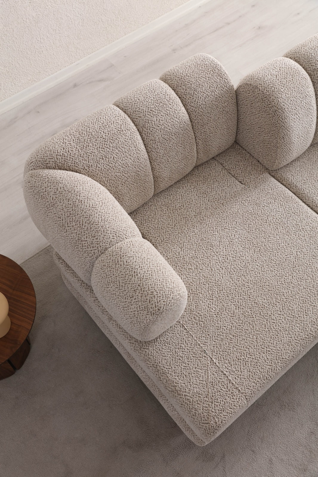 Ъглов разтегателен диван «Lion» + три декоративни възглавници, с място за съхранение, ширина 265см